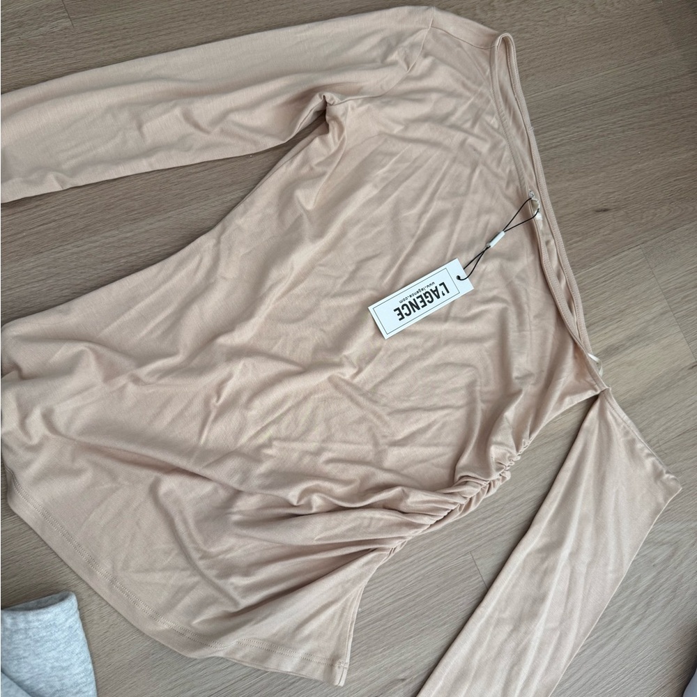 L'AGENCE Nude Long Sleeve Top